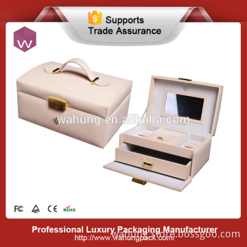 Manufacturer elegant jewellery box leather with lock